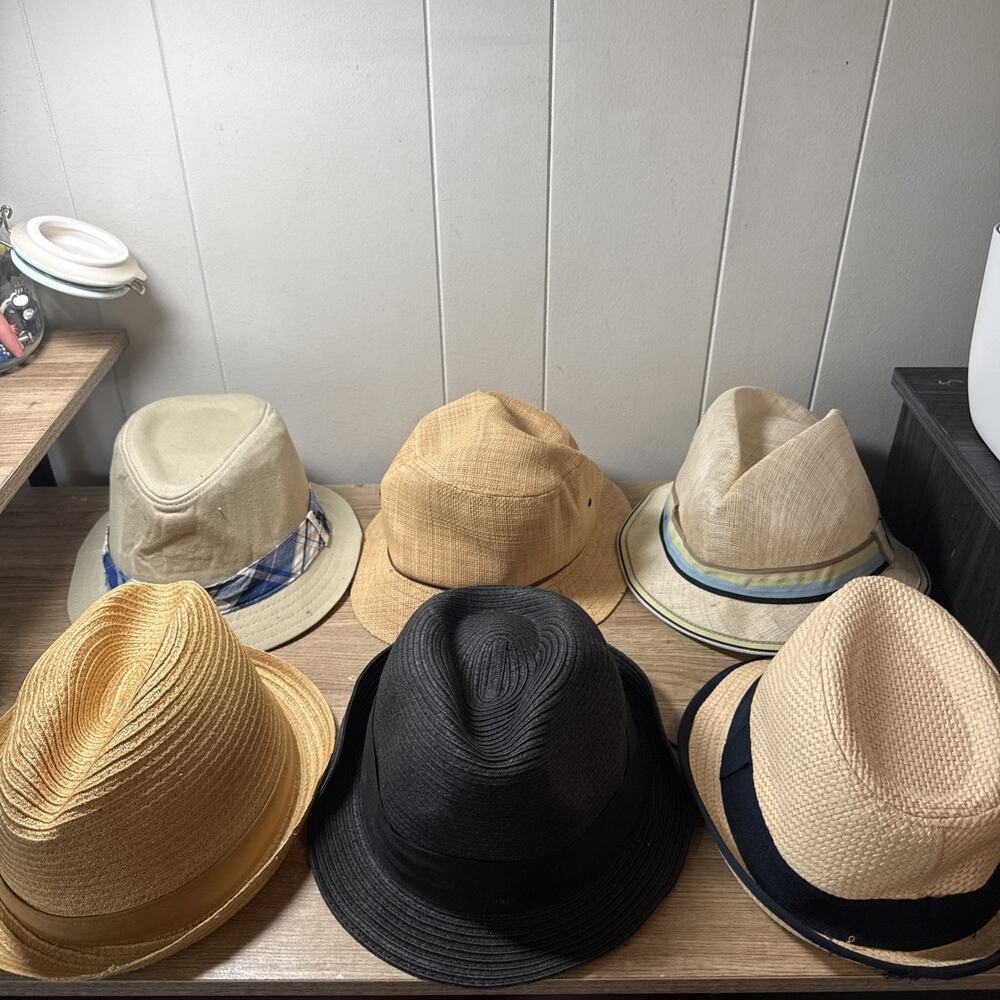 6 Assorted Retro Western Cowboy Hat, Cubavera, US Polo Assn. Turtle K U2